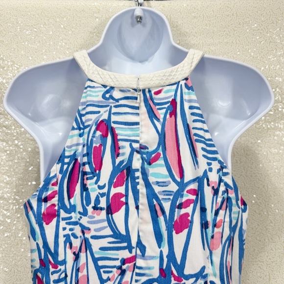 Lilly Pulitzer Pearl Shift Red Right Return – Size 6- Blue Pink Sailboat Print - Picture 3 of 14
